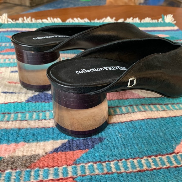 Collection PRIVEE?- black leather, kitten heel, 39 - Picture 5 of 8